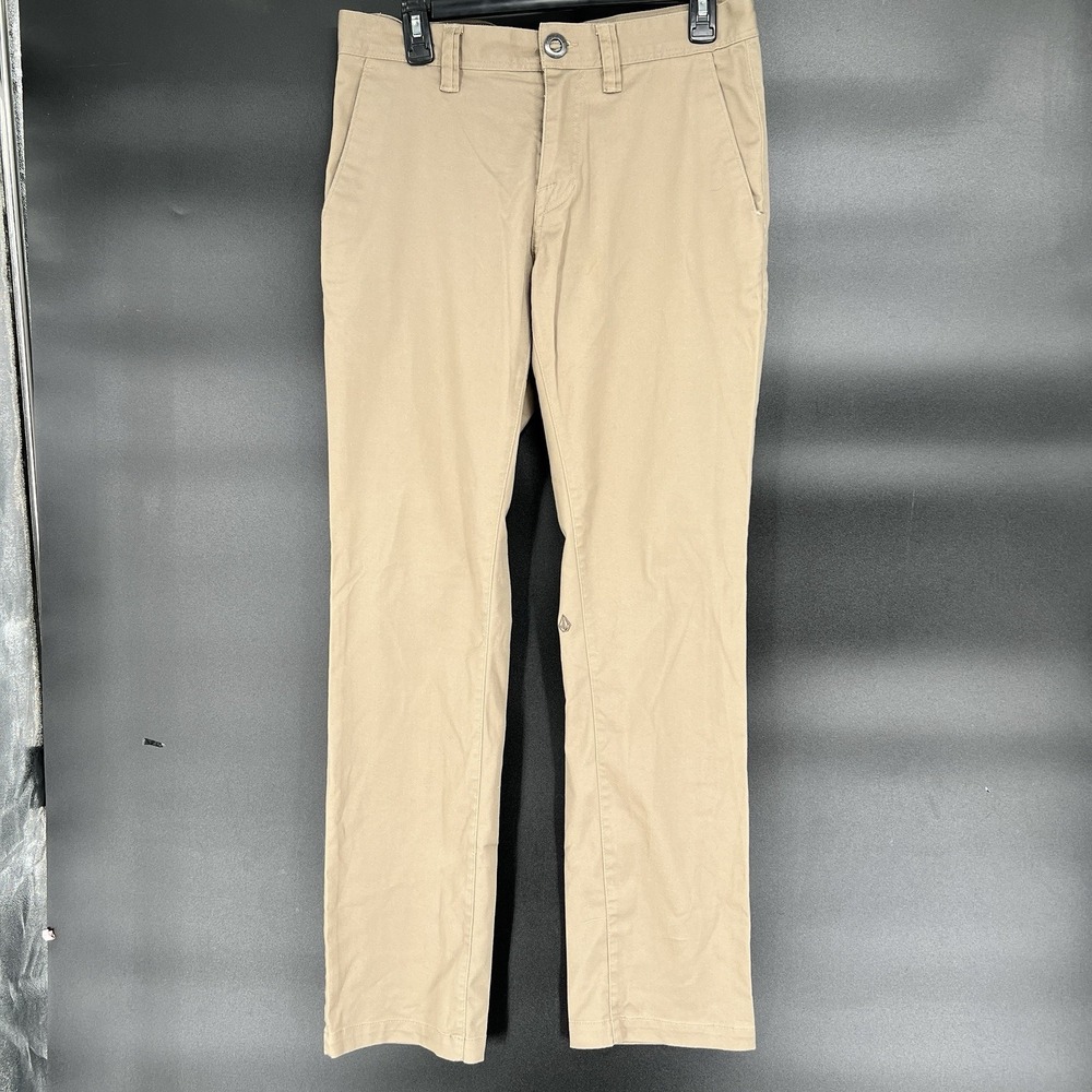 Volcom Men's True To This Slim Fit Khaki Pants Size 30X30 Classic Preppy